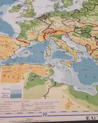 WW2 period Europe map - 166 x 110 cm
