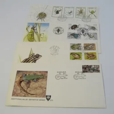 Lot of 11 Postal items with insects, snakes and small animals