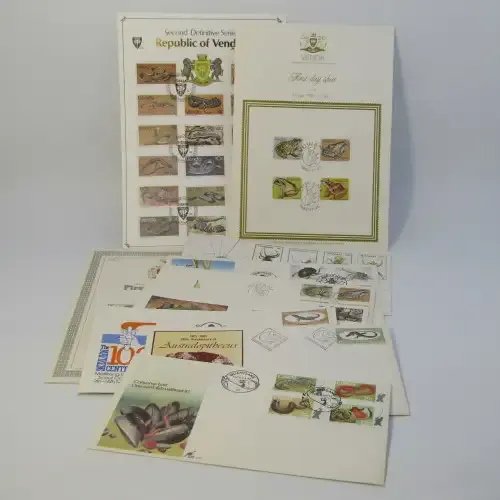 Lot of 11 Postal items with insects, snakes and small animals