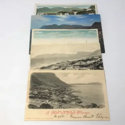 Lot of 5 antique and vintage postcards St. James and Kalk Bay
