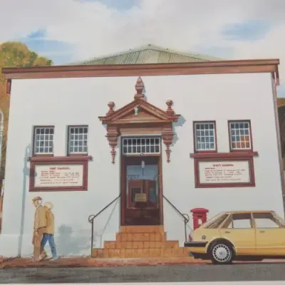 Vintage print of First Raadsaal Bloemfontein by AH Vital