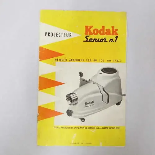 Kodak Senior n.1 projector operating manual