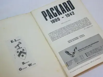 Packard 1899-1942 collectors series booklet - 1973 edition - as per photo