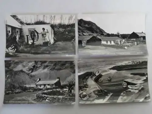 Lot of 4 Tristan da Cunha photo postcards by Shibli - Unused with 1971 cancellation