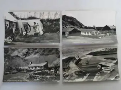 Lot of 4 Tristan da Cunha photo postcards by Shibli - Unused with 1971 cancellation