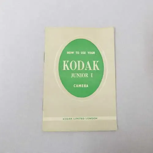 Kodak Eastman Junior I instruction Manual
