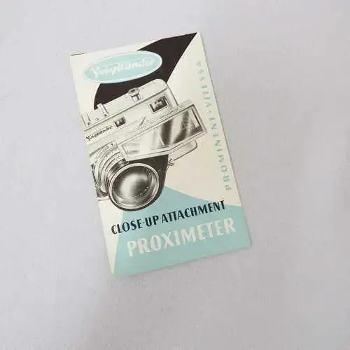 Voigtlander close-up attachment proximeter for prominent + Vitessa instruction manual