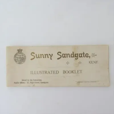 Booklet for Sunny Sandgate, Kent Info on business operations about 1930`s