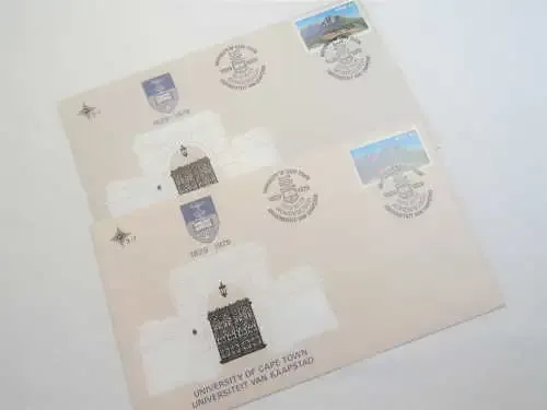 Pair of First day covers South Africa 3.17 with different color envelopes