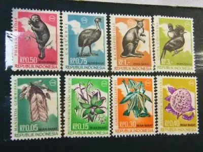 Lot of 89 indonesia mint stamps in book - as per photo