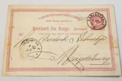 Verdenspostforeningen Postcard