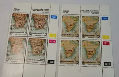 Old maps of Africa SACC 269 - SACC 272 control blocks of 4