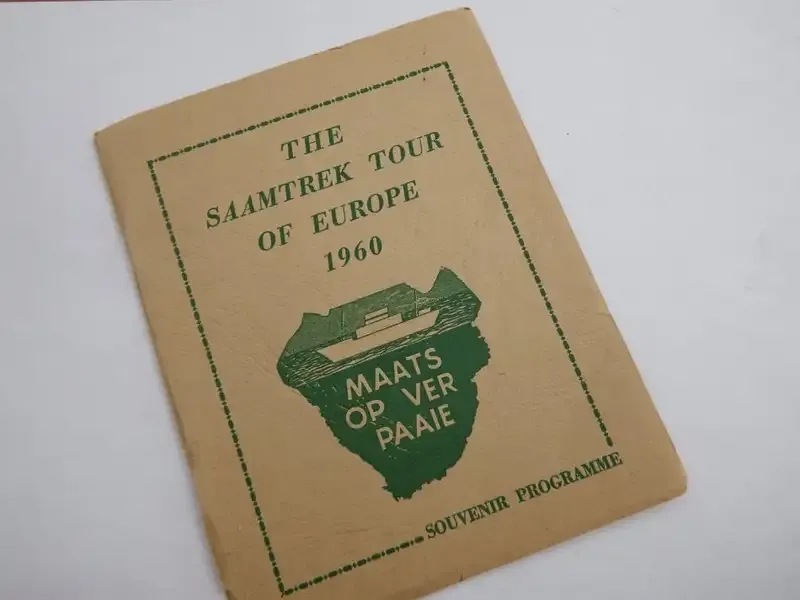 1960 - The Saamtrek tour of Europe Souvenir programme - Maats op ver paaie