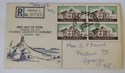Transkei Legislative Assembly first day cover 11 Dec 1963