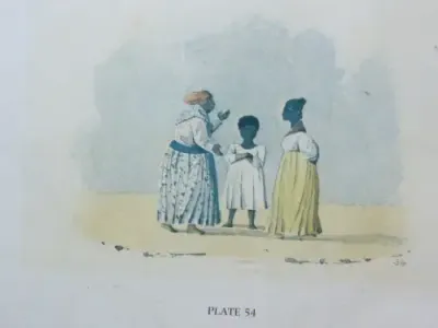 Vintage Plate 54 and Plate 55 double sided printing in frame