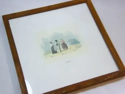 Vintage Plate 54 and Plate 55 double sided printing in frame
