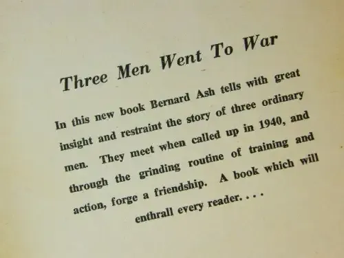 Three men went to war by Bernard Ash