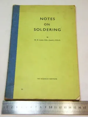 Notes on Soldering by WR Lewis - 1959 edition - Tin Research institute