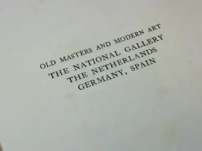 Old Masters and Modern Art - The National Gallery book - as per photo