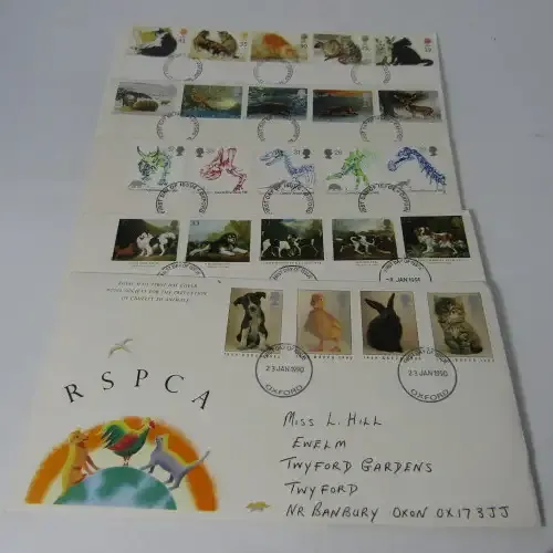 Great Britain Lot of 5 x animal First Day Covers