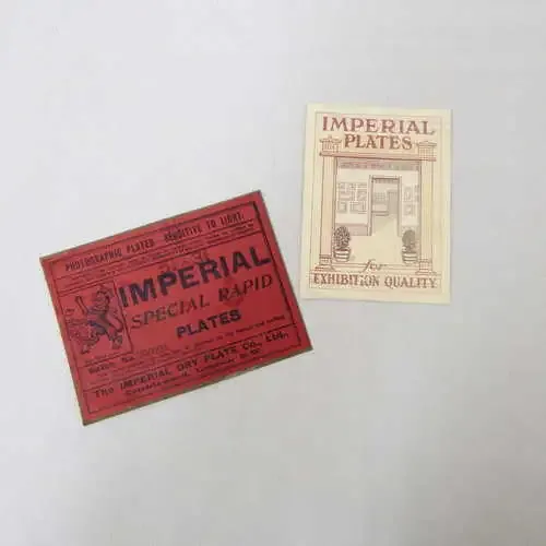 Lot of 2 Imperial documents. - 1 list of exposure and 1 advertisement