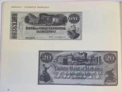 Locomotive engravings on stated bank notes and scrip 1832-1875 by John. A. Muscalus