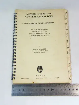 Metric and other conversion factors - Jan M Kayser - 1971 edition