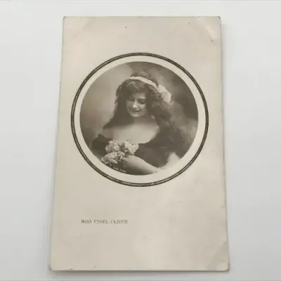1912 Postcard Miss Ethel Oliver photo card - early 1900`s actress