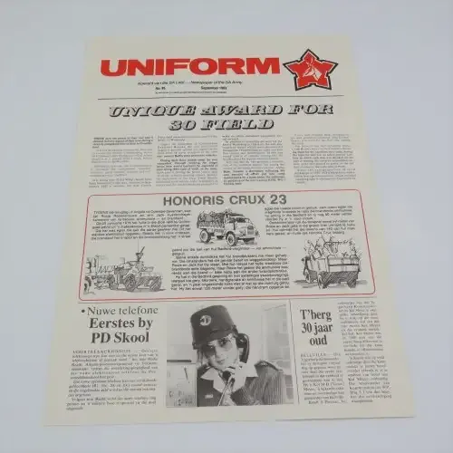 Uniform - Newspaper of the SA Army No.95 - September 1983 - Size 43 x 30 cm