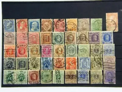 Lot of 45 old Belgian stamps - some from the 1800`s - as per photo