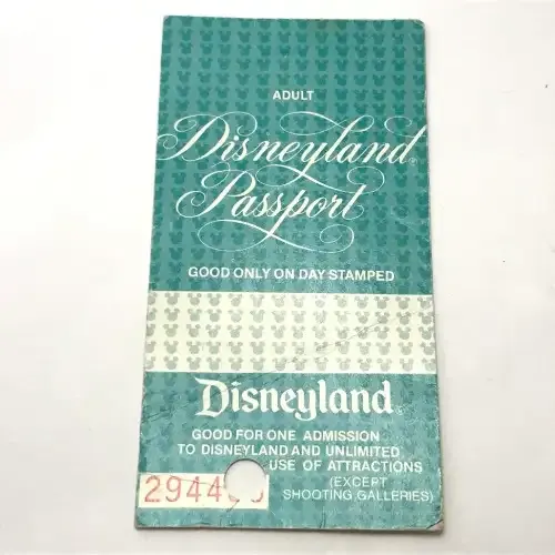 Vintage Adult Disneyland Passport 1982