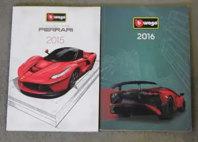 Bburago 2015 and 2016 product catalogues