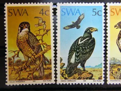 SACC 279-282 South West Africa mint stamps - protected bird of prey - as per photo