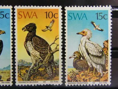 SACC 279-282 South West Africa mint stamps - protected bird of prey - as per photo