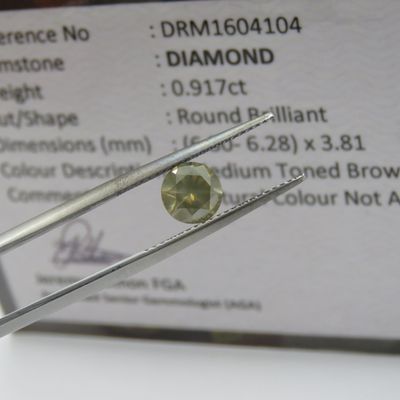 Round Brilliant diamond of 0,917ct with GEMLAB certificate
