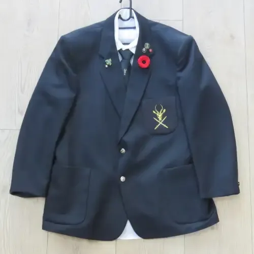 SA Infantry veteran uniform with shirt, tie, jacket and badges (Total back length - 82 cm)
