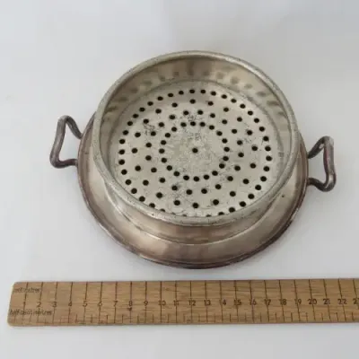 Union Castle Line silverplated serving dish with military use marks