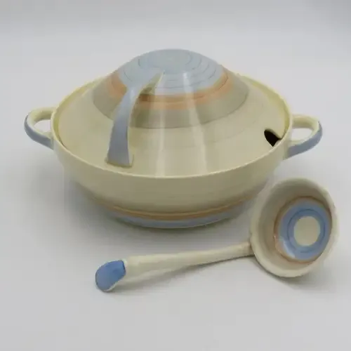 Susie Cooper Crown Works soup tureen with porcelain ladle