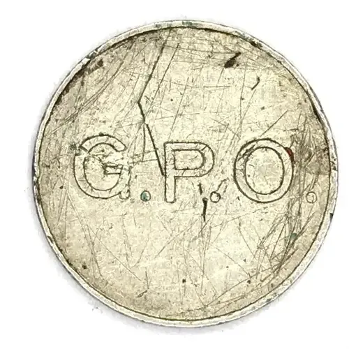 General Post Office silver 3d tickey token - scarce