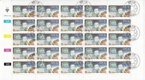 SWA - SACC 343-346 Full Sheets - Both used and mint - as per scan