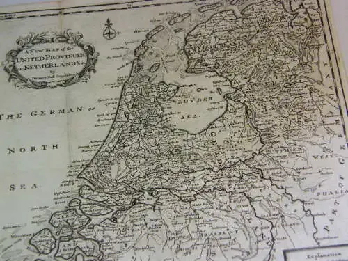 Antique map of United Provinces of Netherlands by Herman Moll