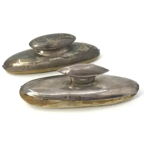 Two hallmarked silver nail polish utensils