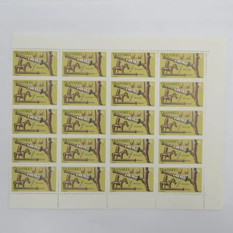 Transkei - SACC 33-36 - Mint Blocks of 20 Stamps - Carved Pipes - as per scan