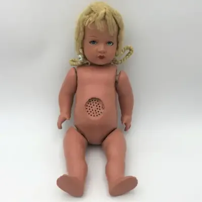 Antique composition doll with sound box - no clothing