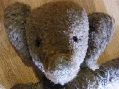 Antique Elephant Teddy bear - some repair to arms- 50cm tall - Decmarkdown