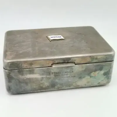 Commemorative silverplated tin for the 100th ship launched on 15 December 1961 - TTESSO LINCLN