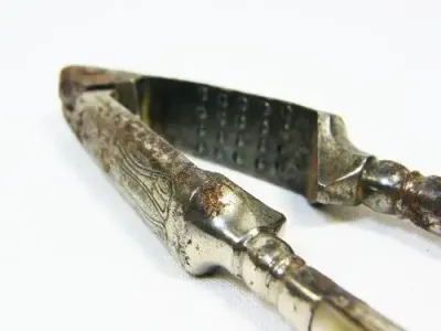 Antique silverplated nutcracker with mother of pearl handles - Geb Geschutzt - as per photo