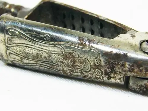 Antique silverplated nutcracker with mother of pearl handles - Geb Geschutzt - as per photo