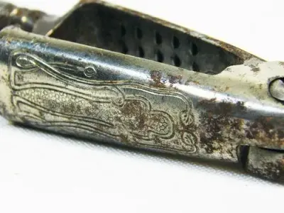 Antique silverplated nutcracker with mother of pearl handles - Geb Geschutzt - as per photo