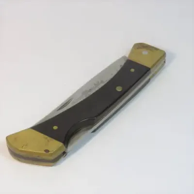 Frontier Double Eagle USA pocket knife with leather pouch - Clip of pouch is broken